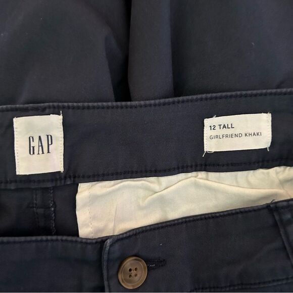 Gap High Rise Girlfriend Khakis in Vintage Navy Size 12 Tall New - Picture 11 of 11